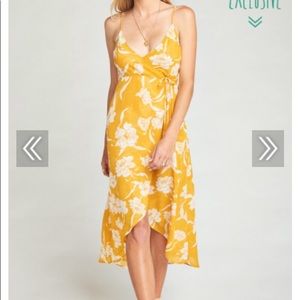 ShowMeYourMumu MEGHAN WRAP DRESS ~ BLOOM GOLD